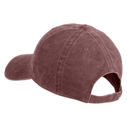 Skull and Arcane Eye Embroidered Washed Cotton Twill Cap - Maroon OSFM