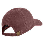 Skull and Arcane Eye Embroidered Washed Cotton Twill Cap - Maroon OSFM