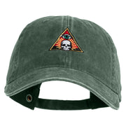 Skull and Arcane Eye Embroidered Washed Cotton Twill Cap - Dark Green OSFM