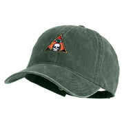 Skull and Arcane Eye Embroidered Washed Cotton Twill Cap - Dark Green OSFM