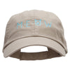 Meow Embroidered Low Profile Dyed Cotton Twill Cap