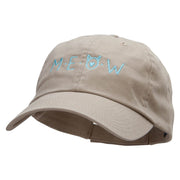 Meow Embroidered Low Profile Dyed Cotton Twill Cap