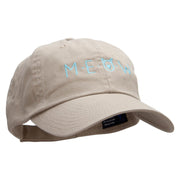 Meow Embroidered Low Profile Dyed Cotton Twill Cap