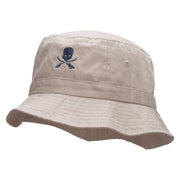 Skull and Blades Embroidered Bucket Hat