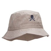 Skull and Blades Embroidered Bucket Hat