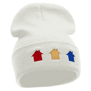 Monopoly Houses Embroidered 12 inch Acrylic Cuffed Long Beanie