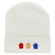 Monopoly Houses Embroidered 12 inch Acrylic Cuffed Long Beanie