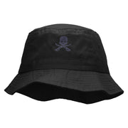 Skull and Blades Embroidered Bucket Hat