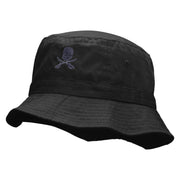 Skull and Blades Embroidered Bucket Hat