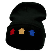 Monopoly Houses Embroidered 12 inch Acrylic Cuffed Long Beanie