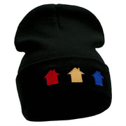 Monopoly Houses Embroidered 12 inch Acrylic Cuffed Long Beanie