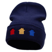 Monopoly Houses Embroidered 12 inch Acrylic Cuffed Long Beanie