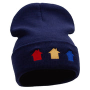 Monopoly Houses Embroidered 12 inch Acrylic Cuffed Long Beanie