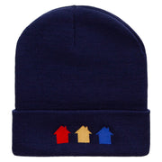 Monopoly Houses Embroidered 12 inch Acrylic Cuffed Long Beanie