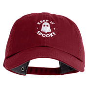 Keep It Spooky Embroidered Low Profile Cotton Cap - Maroon OSFM