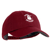 Keep It Spooky Embroidered Low Profile Cotton Cap - Maroon OSFM