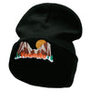 Yosemite Sunrise Embroidered 12 Inch Long Knitted Beanie