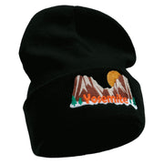 Yosemite Sunrise Embroidered 12 Inch Long Knitted Beanie