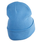 Gravity Dipper Pine Tree Embroidered 12" Long Kitted Beanie - Sky Blue OSFM
