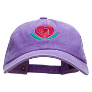 Rosey Heart Embroidered Unstructured Cotton Cap