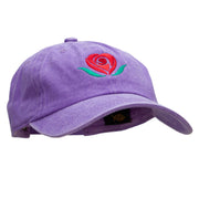 Rosey Heart Embroidered Unstructured Cotton Cap