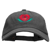 Rosey Heart Embroidered Unstructured Cotton Cap