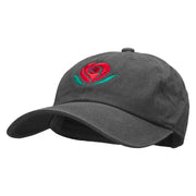 Rosey Heart Embroidered Unstructured Cotton Cap