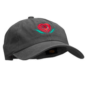 Rosey Heart Embroidered Unstructured Cotton Cap