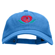 Rosey Heart Embroidered Unstructured Cotton Cap