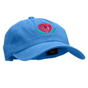 Rosey Heart Embroidered Unstructured Cotton Cap