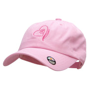 Stroke Of Rosey Love Embroidered Washed Cap