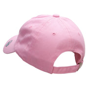 Stroke Of Rosey Love Embroidered Washed Cap