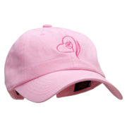 Stroke Of Rosey Love Embroidered Washed Cap