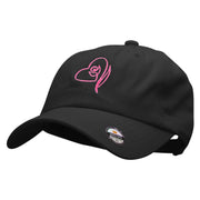 Stroke Of Rosey Love Embroidered Washed Cap