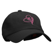 Stroke Of Rosey Love Embroidered Washed Cap