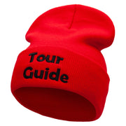 Your Favorite Tour Guide Embroidered 12 Inch Long Knitted Beanie