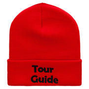 Your Favorite Tour Guide Embroidered 12 Inch Long Knitted Beanie