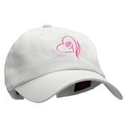 Stroke Of Rosey Love Embroidered Washed Cap