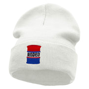 Rodeo Barrel  Symbol Embroidered 12 inch Acrylic Cuffed Long Beanie