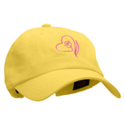 Stroke Of Rosey Love Embroidered Washed Cap