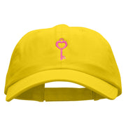 Key Of Love Embroidered Low Profile Dyed Cotton Twill Cap