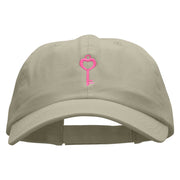 Key Of Love Embroidered Low Profile Dyed Cotton Twill Cap