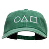 Circle Triangle Square Embroidered Unstructured Cotton Cap