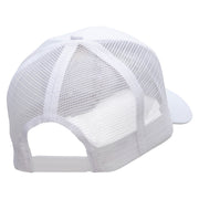 Red Trojan Embroidered Solid Cotton Prostyle Twill Mesh Cap - White OSFM