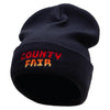 County Fair Embroidered 12 Inch Long Knitted Beanie