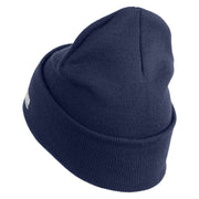 U.S. Army 278th Armored Cavalry Regiment Logo Embroidered 12 Inch Solid Knit Cuff Long Beanie Made in USA - Navy OSFM