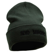 Head Bangers Embroidered 12 Inch Long Knitted Beanie