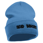 Head Bangers Embroidered 12 Inch Long Knitted Beanie