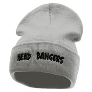 Head Bangers Embroidered 12 Inch Long Knitted Beanie