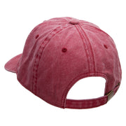 Black Kitsune Embroidered Unstructured Pigment Dyed Cotton Cap - Wine OSFM